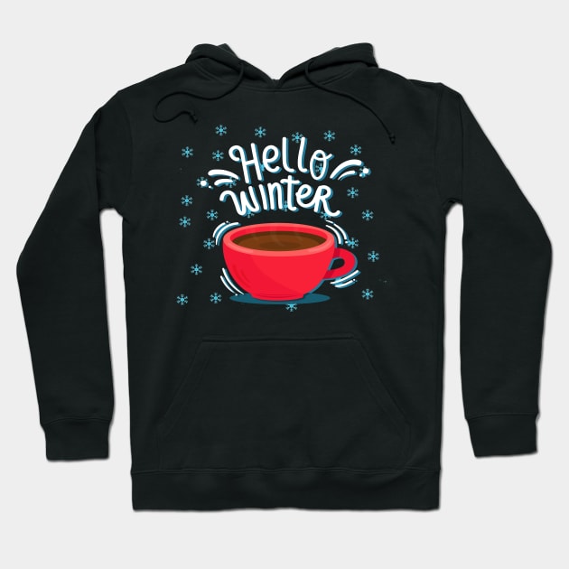 Hello Winter Hoodie by By Diane Maclaine